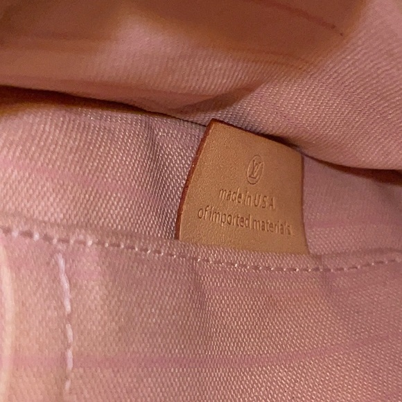 Authentic Louis Vuitton Neverfull Wrislet/Pouch in Damier Azur/Rose Ballerine - Picture 7 of 12